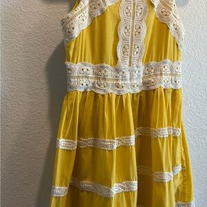Yellow and White Kids Dress